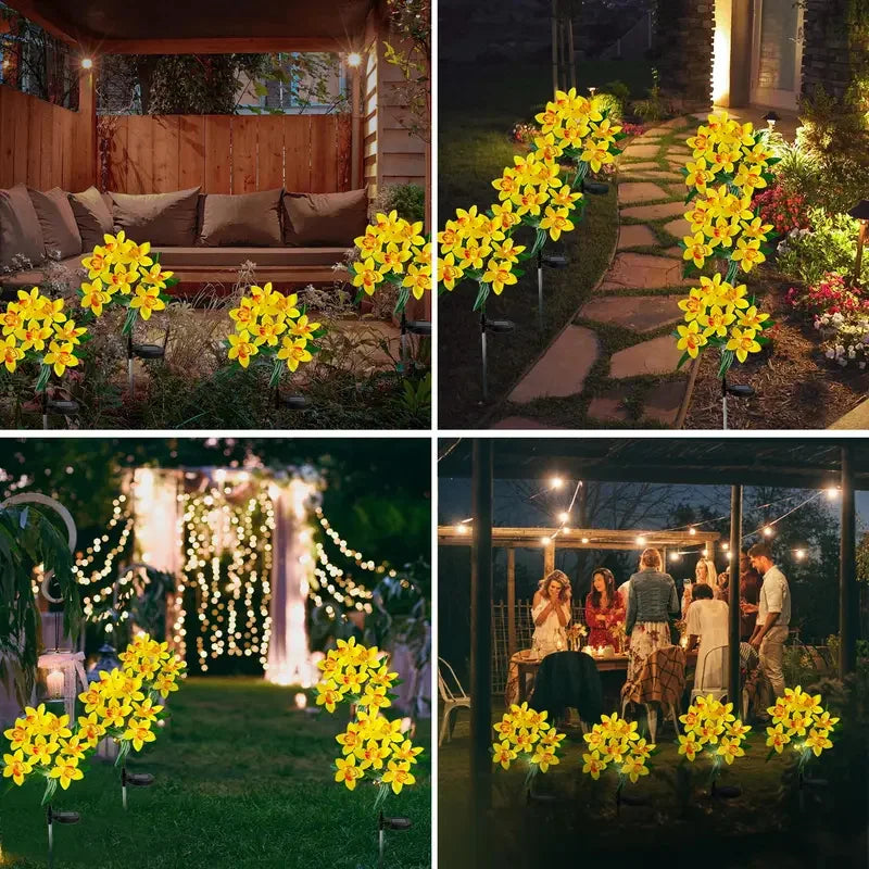 Solar LED Orchid Flower Garden Lights