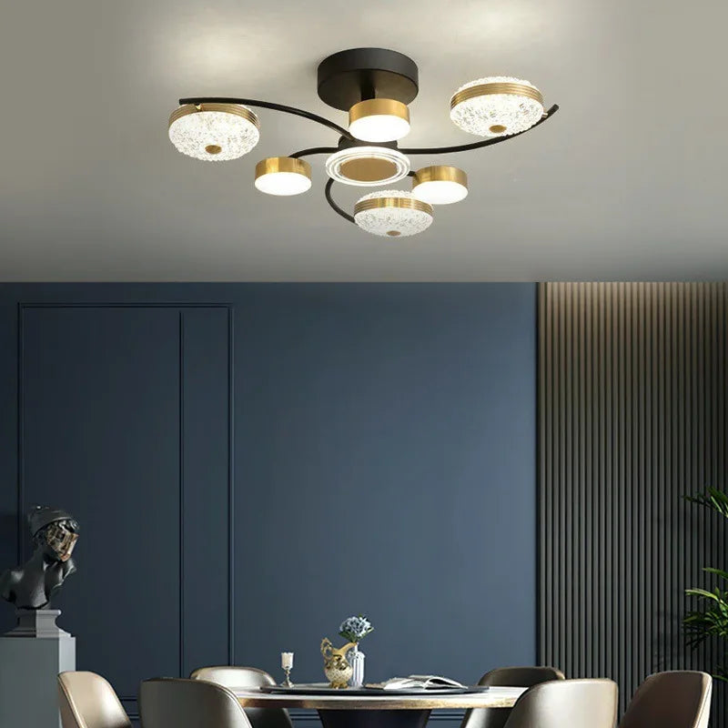 Luxury Crystal Ceiling Chandelier – Gold Finish