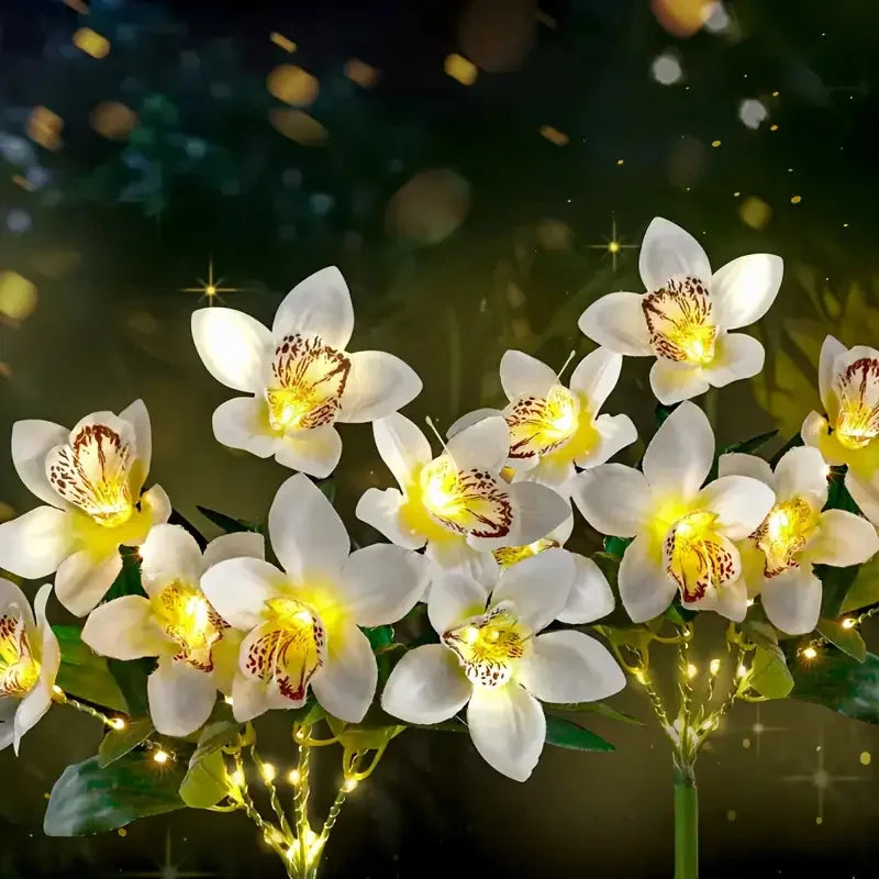 Solar LED Orchid Flower Garden Lights