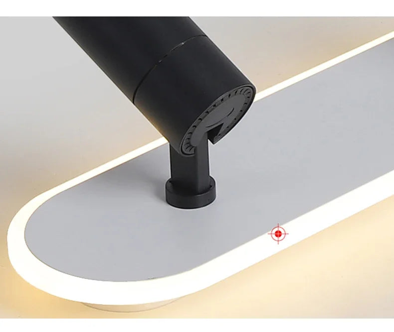 Minimalist LED Track Ceiling Light with Spotlights