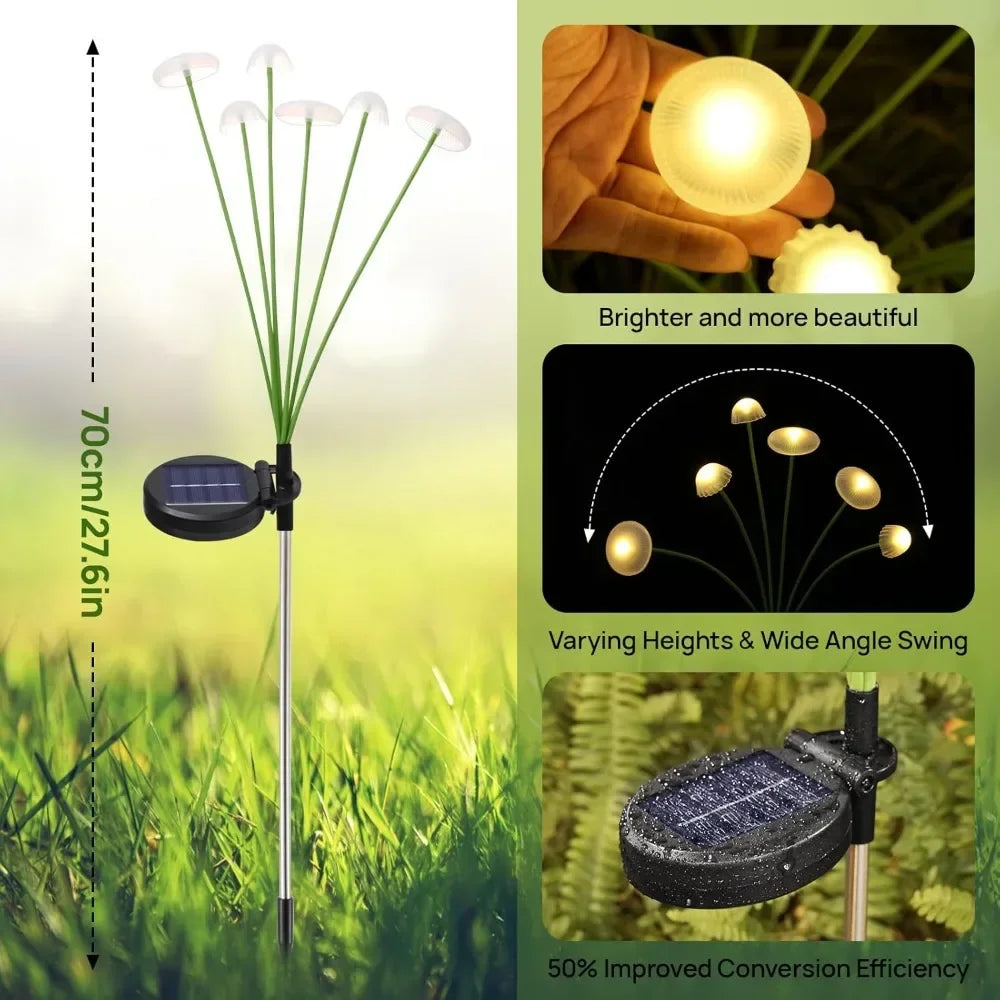 Solar LED Mushroom Flower Garden Lights