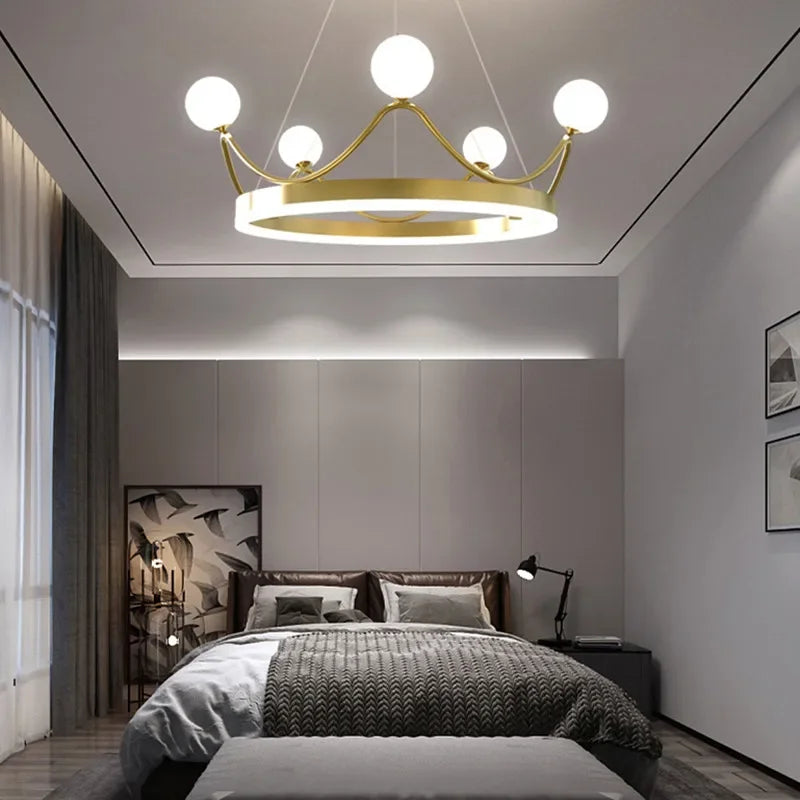 Luxury Crown LED Pendant Chandelier