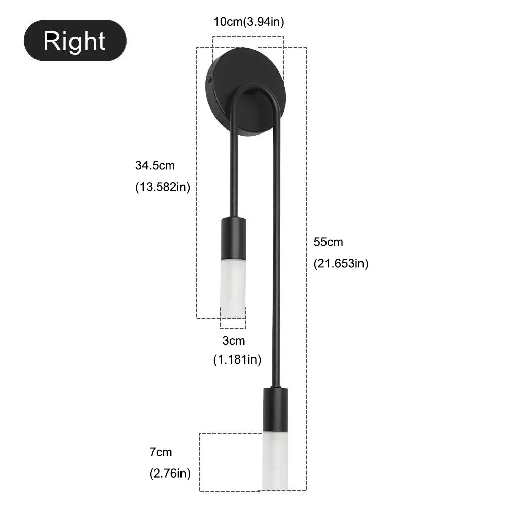 Nordic Luxury LED Wall Lamp – Black & Gold