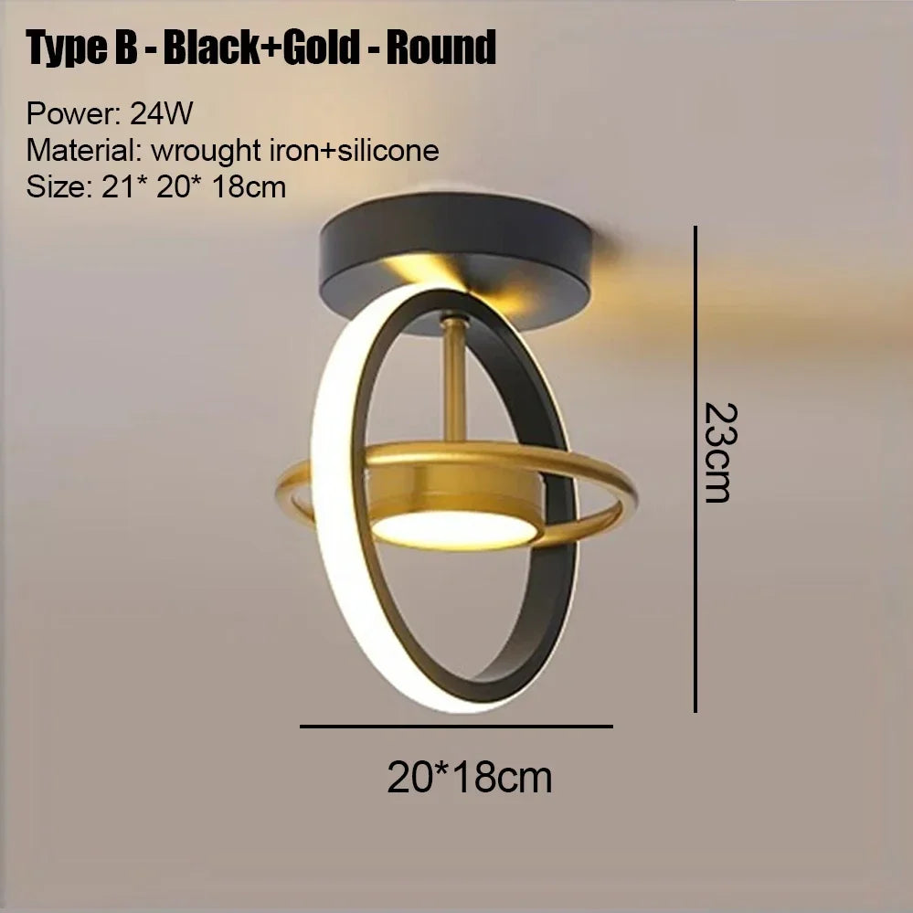 Modern LED Surface Mounted Ceiling Light – 3 Color Dimming