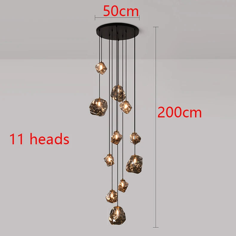 Modern LED Staircase Pendant Chandelier