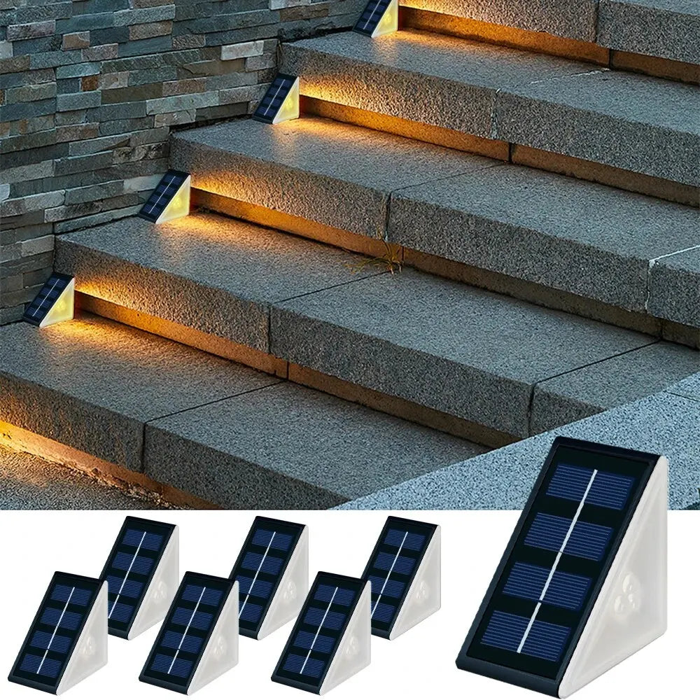 Solar LED Step Outdoor Lights – Warm White & RGB
