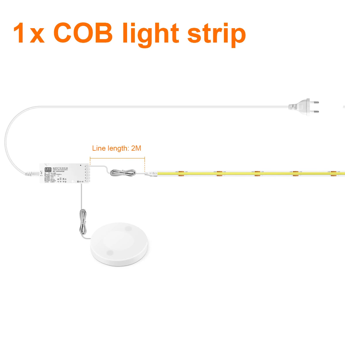 Touch Dimmable LED COB Accent Light Strip