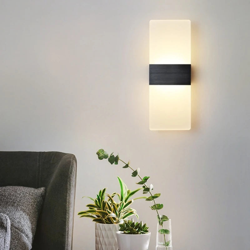 Minimalist Acrylic LED Long Wall Light