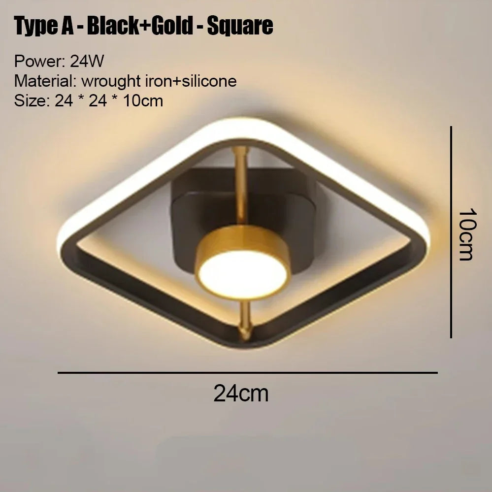 Modern LED Surface Mounted Ceiling Light – 3 Color Dimming