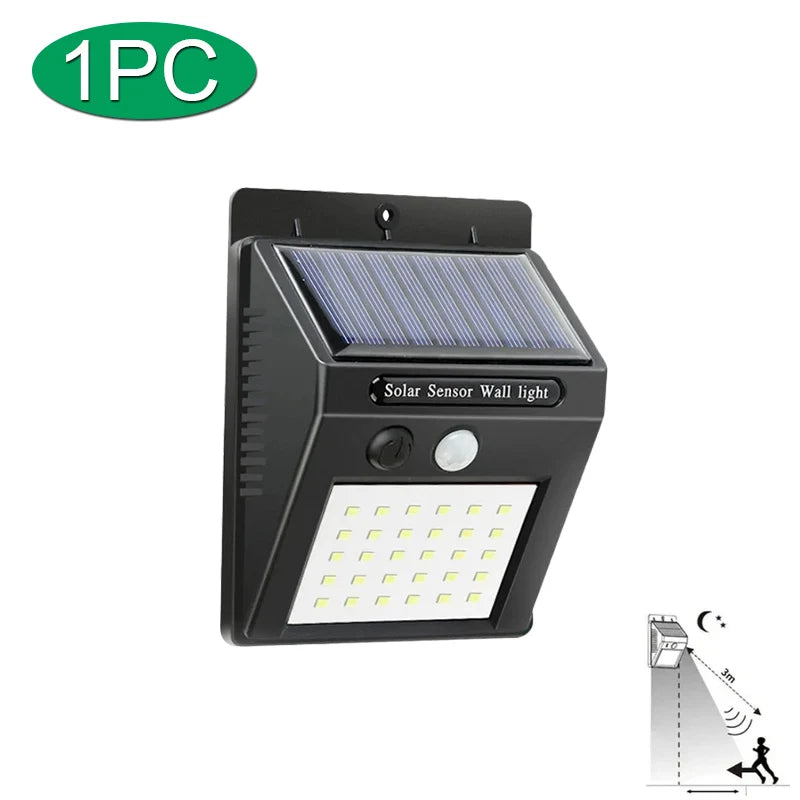 Solar LED Motion Sensor Outdoor Wall Light