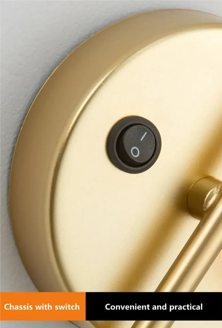 Minimalist LED Rotatable Wall Light with Switch