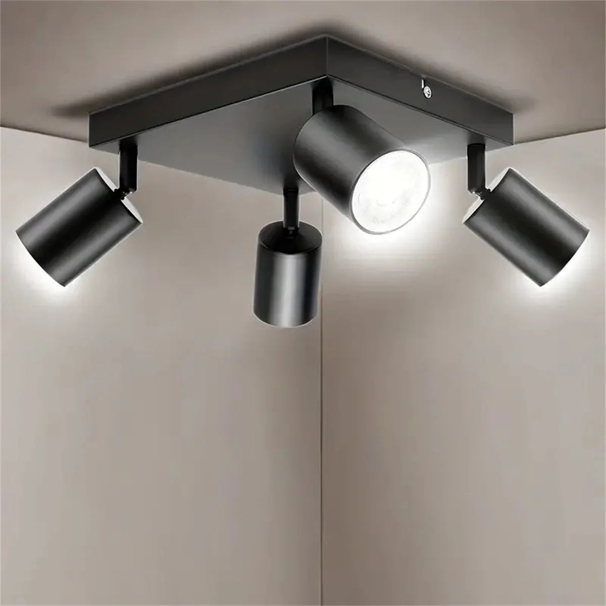 Modern GU10 LED Ceiling Light – Black