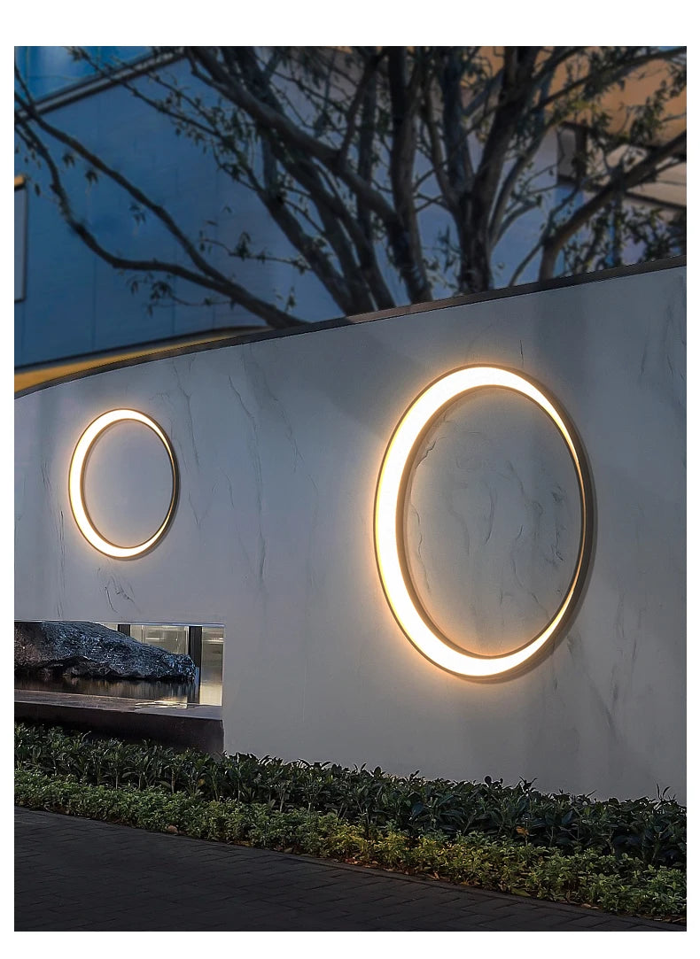 Round LED Outdoor Wall Light – IP65 Waterproof